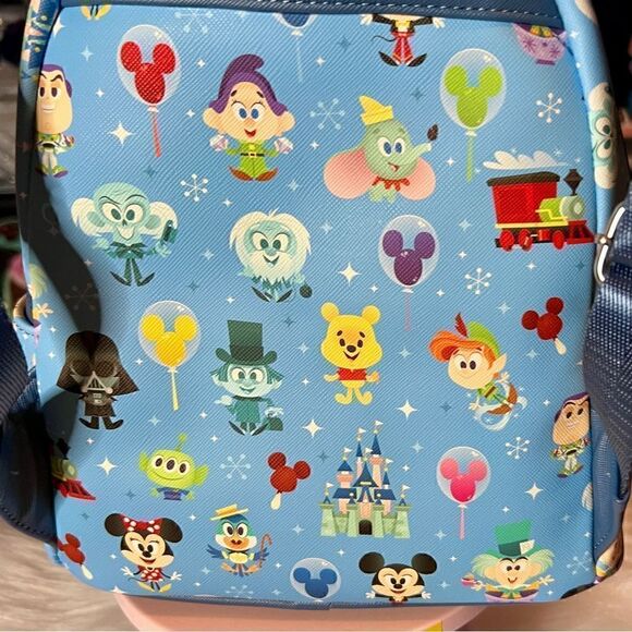 Disney Parks Chibi Loungefly Backpack Mickey Minnie Castle NWT AOP 3 of 3